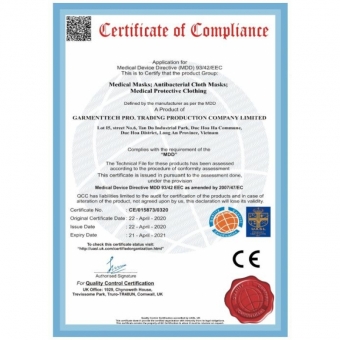 Khẩu trang kháng khuẩn 4 lớp cao cấp Gramenttech Pro.