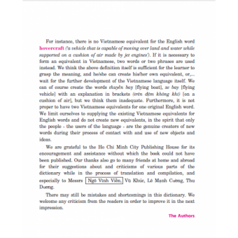  TỪ ĐIỂN ANH VIỆT - ENGLISH VIETNAMESE DICTIONARY