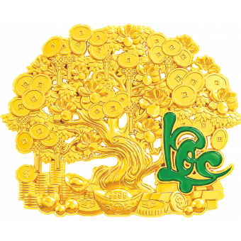 CHỮ DÁN NỔI 3D - CÂY MAI TÚI LỘC