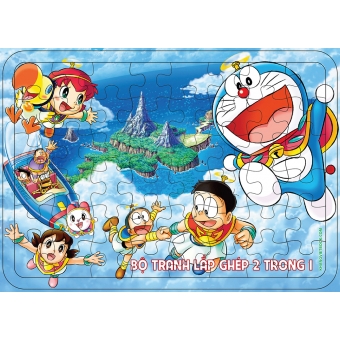 BỘ TRANH LẮP GHÉP 2 TRONG 1 - BÉ TỰ TÔ MÀU 12&nbsp;