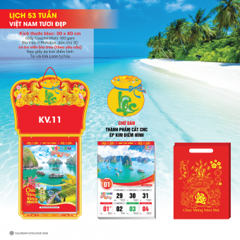 Lịch treo tường 53 tuần 2026- Việt Nam Tươi Đẹp