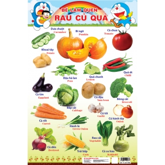 Bé làm quen rau củ quả&nbsp;