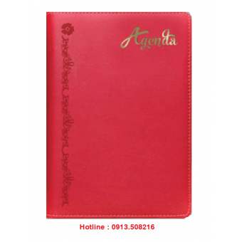 Sổ lịch 2025 đỏ - Agenda ( 16x24 )