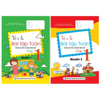 Vở ô li bài tập Toán lớp 1 Quyển 1 & 2 (Biên soạn theo chương trình mới)