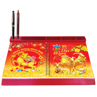 Lịch để bàn 53 tuần đế nhựa lò xo giữa 2027 (17x28)