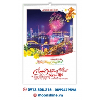 HN79A - Lịch lò xo 7 tờ : Lạc Long Hưng Quốc