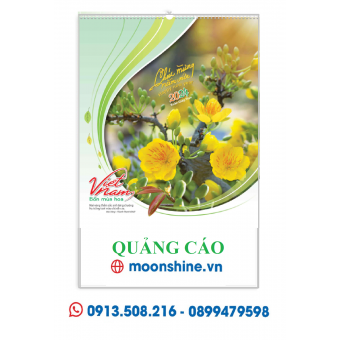 HN81A - Lịch lò xo 7 tờ : Việt Nam bốn mùa hoa