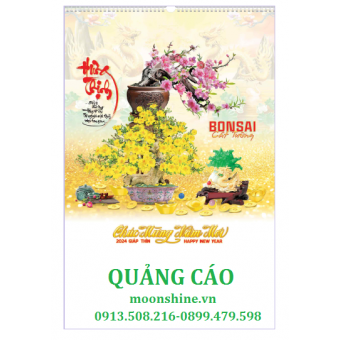 HN85 - Lịch lò xo 7 tờ : Bon Sai Cát Tường