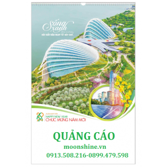 HN86 - Lịch lò xo 7 tờ : Sống Xanh