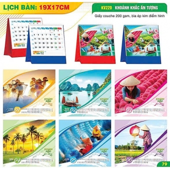 Lịch bàn chữ A 2027 chủ đề Khoảnh Khắc Ấn Tượng (KT 17x19cm)