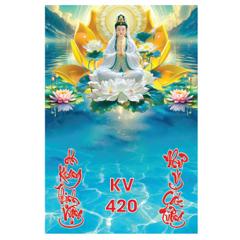 LỊCH GỖ TRÁNG GƯƠNG - QUAN ÂM TỰ TẠI ( in đa dạng mẫu theo yêu cầu)