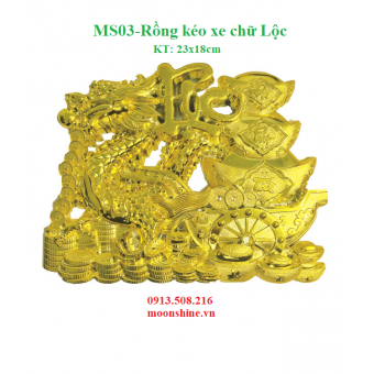 MS03 - CHỮ DÁN RỒNG KÉO XE CHỮ LỘC