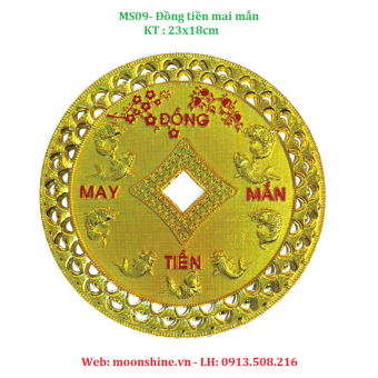 MS09 - CHỮ DÁN 3D ĐỒNG TIỀN MAI MẮN