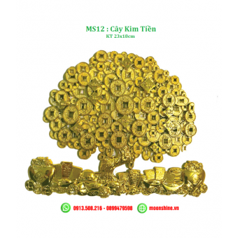 MS12 - CHỮ DÁN 3D CÂY KIM TIỀN