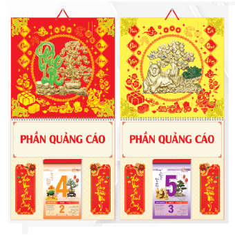 Bìa lịch 2022 (37x68) LXG - Dán góc hoa văn - chữ nổi - Gắn bloc - MS127-> MS142