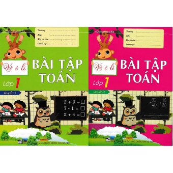 Combo Vở Ô Li Bài Tập Toán Lớp 1 Quyển 1 & 2 (2020)