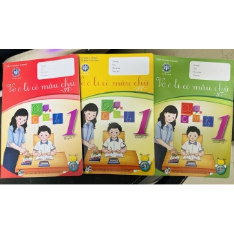 Combo Vở Ô Li Có Mẫu Chữ Sáng Tạo (ST )- Lớp 1 Quyển 1 +2 +3 